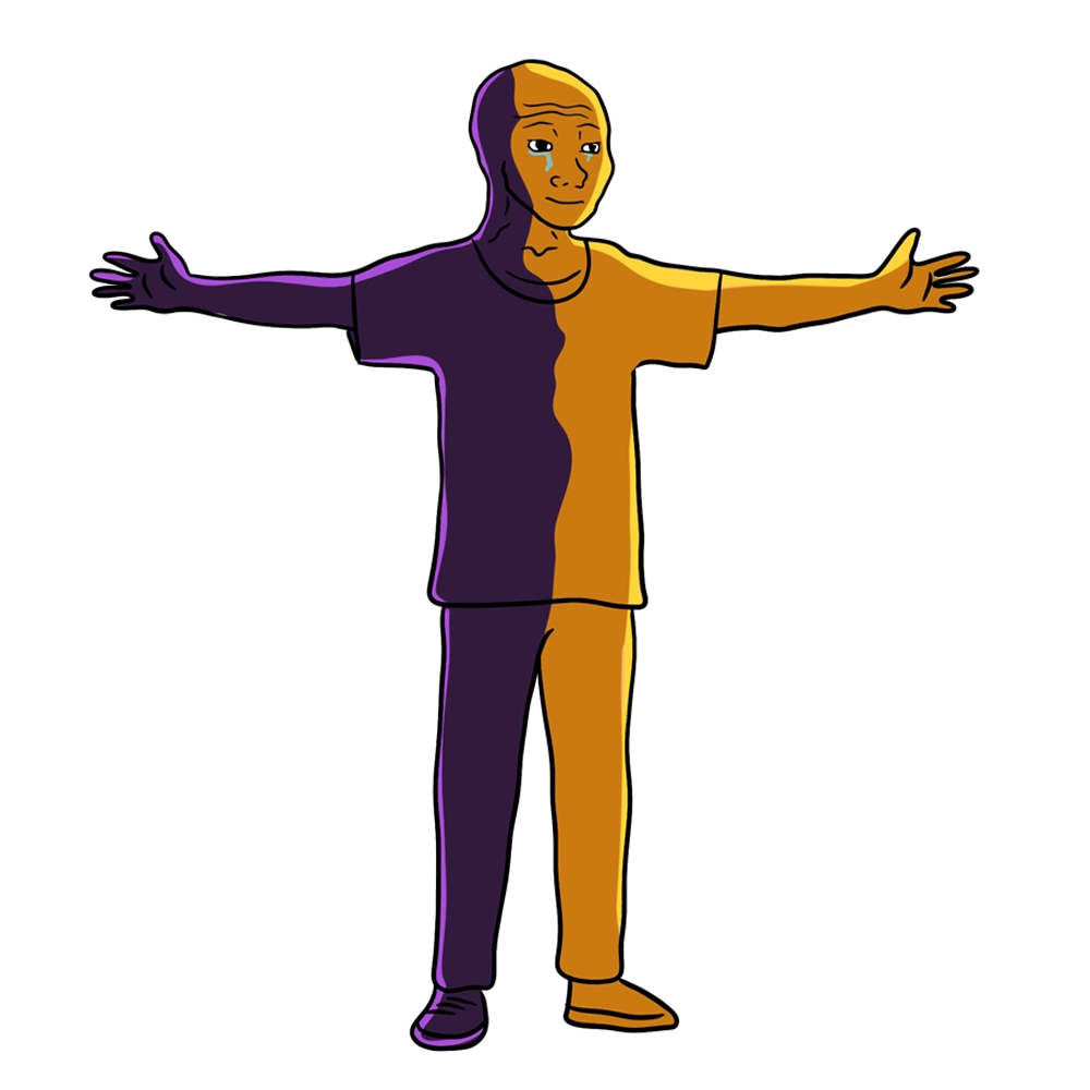 Night centered overlay illustration